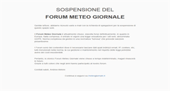 Desktop Screenshot of forum.meteogiornale.it